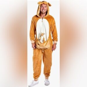 NWT Tipsy Elves Kangaroo men’s Jumpsuit costume with Joey size small